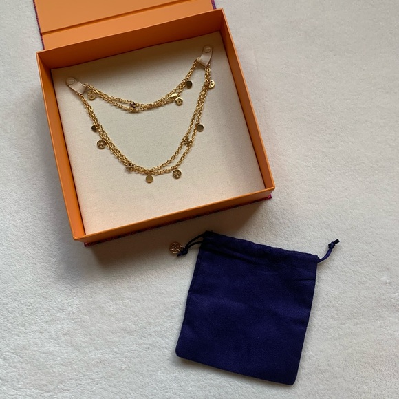Tory Burch Gold Logo Charm Necklace - Picture 2 of 5